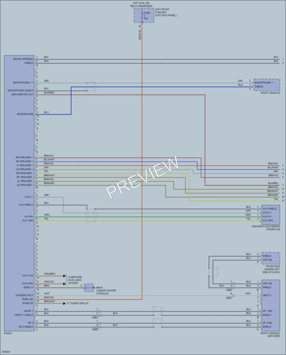 2014 Porsche Panamera Radio wiring diagram preview