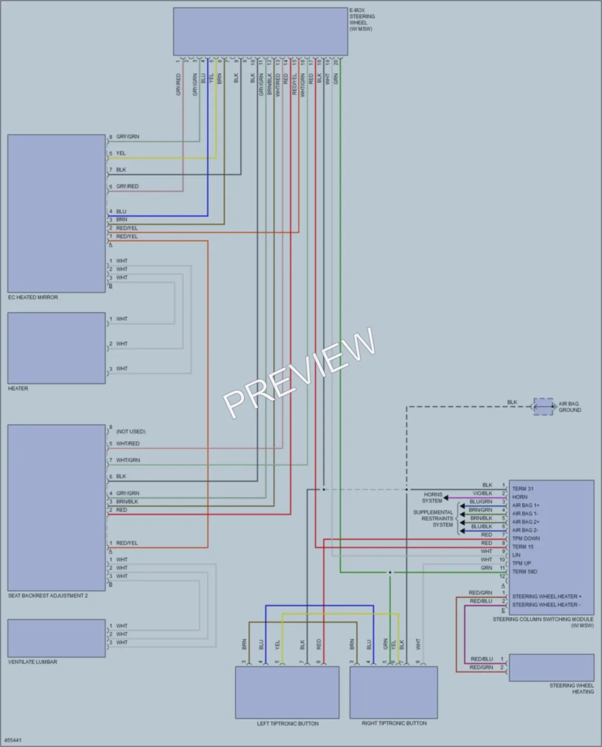 2014 Porsche Panamera Transmission wiring diagram preview