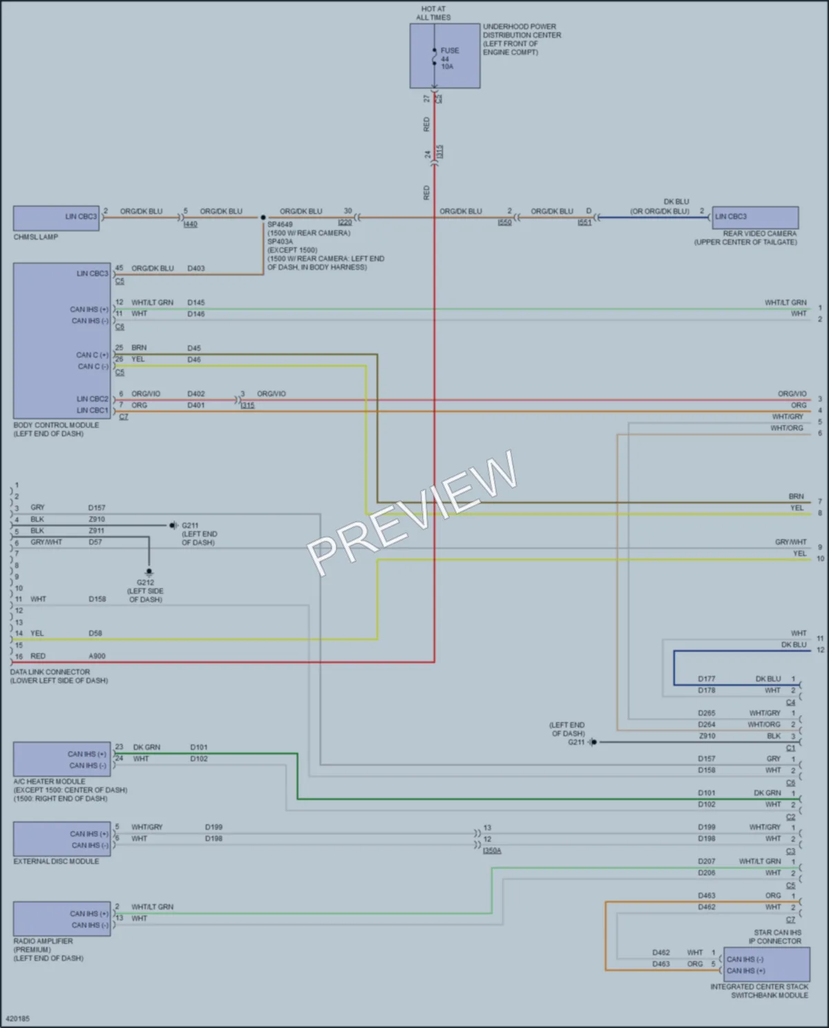 2014 Ram 1500Pickup Computer Data Lines wiring diagram preview