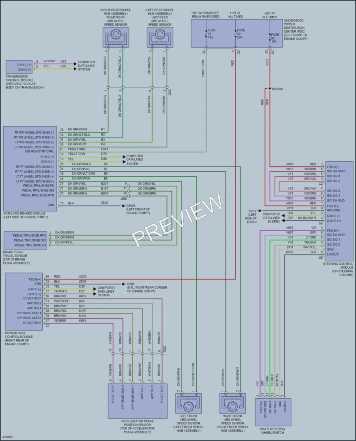 2014 Ram 1500Pickup Cruise Control wiring diagram preview