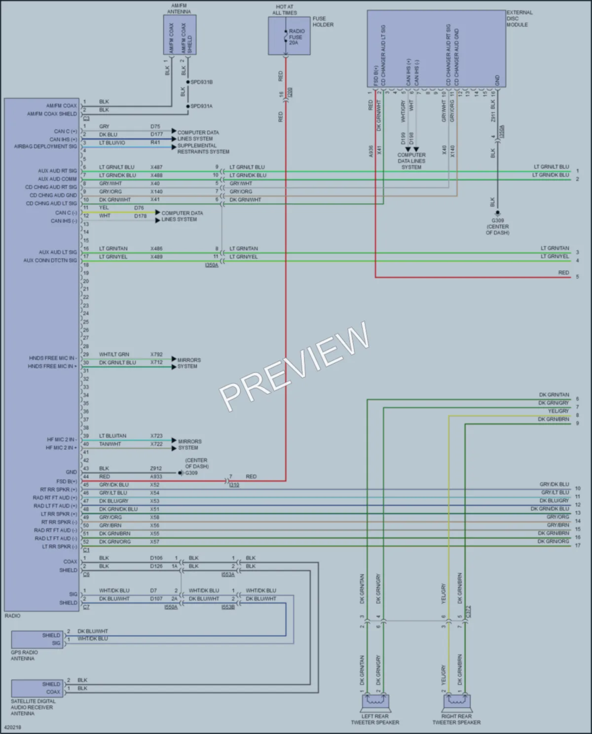 2014 Ram 1500Pickup Navigation wiring diagram preview