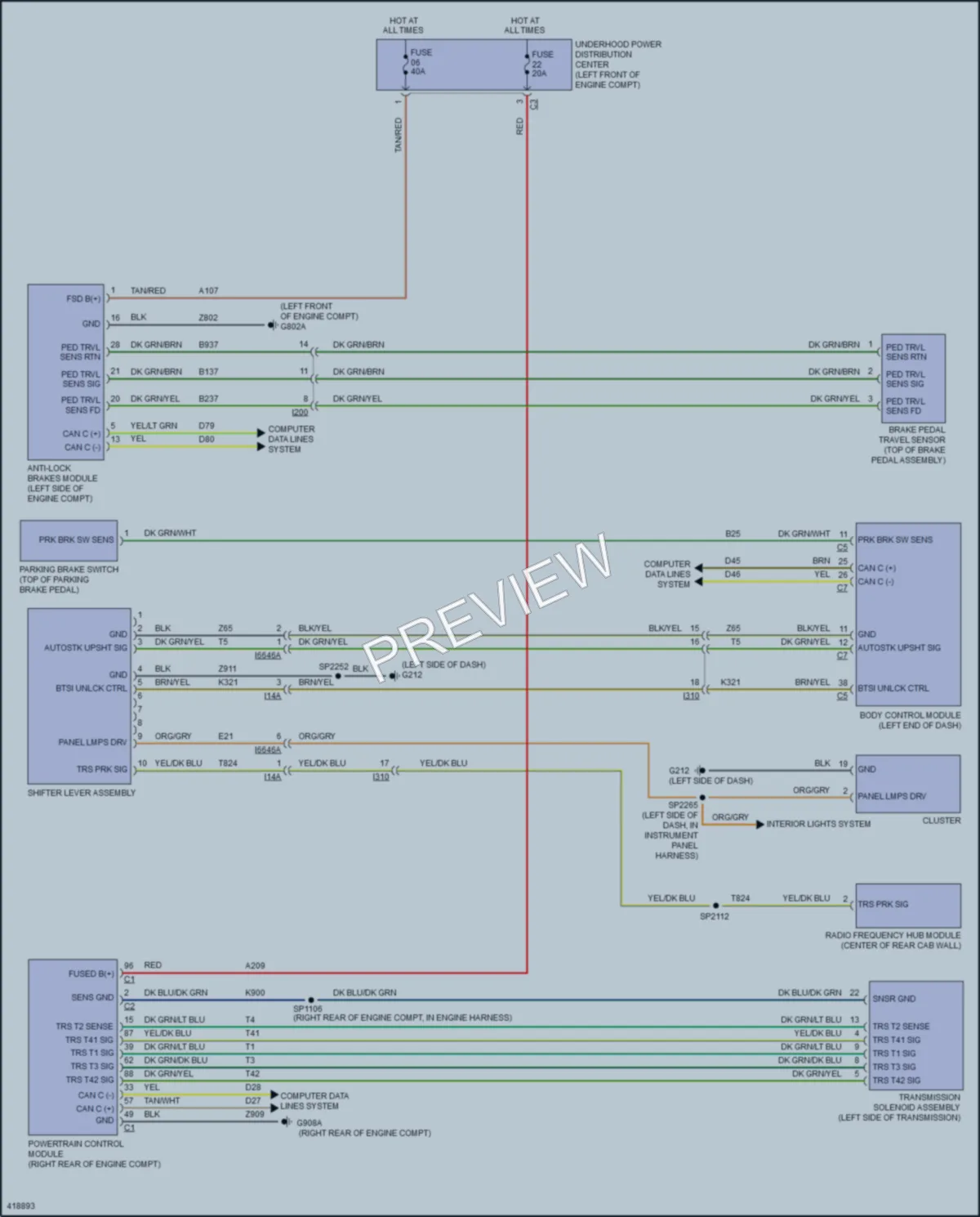 2014 Ram 1500Pickup Shift Interlock wiring diagram preview