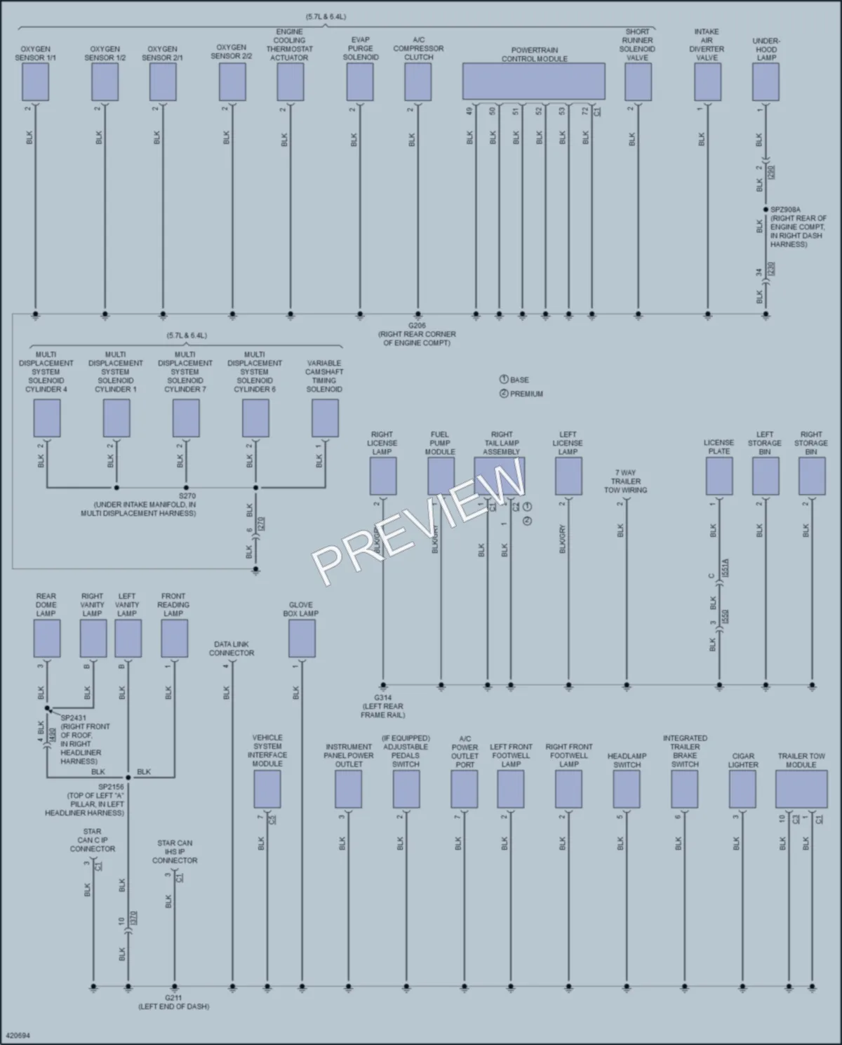 2014 Ram 2500Pickup Ground Distribution wiring diagram preview
