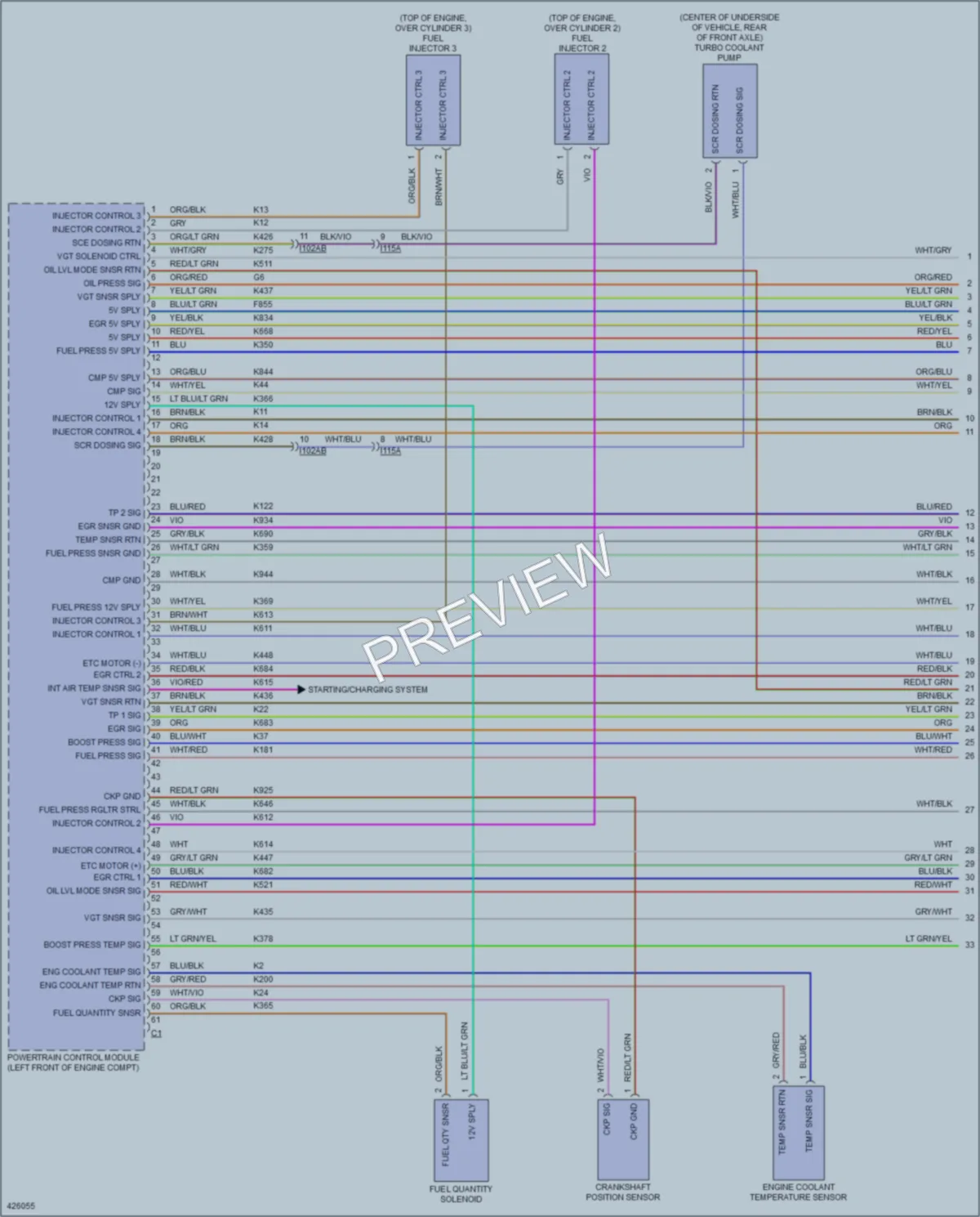 2014 Ram 2500ProMaster Engine Performance wiring diagram preview
