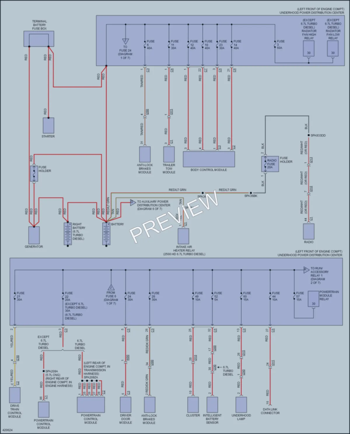 2014 Ram 3500Pickup Power Distribution wiring diagram preview