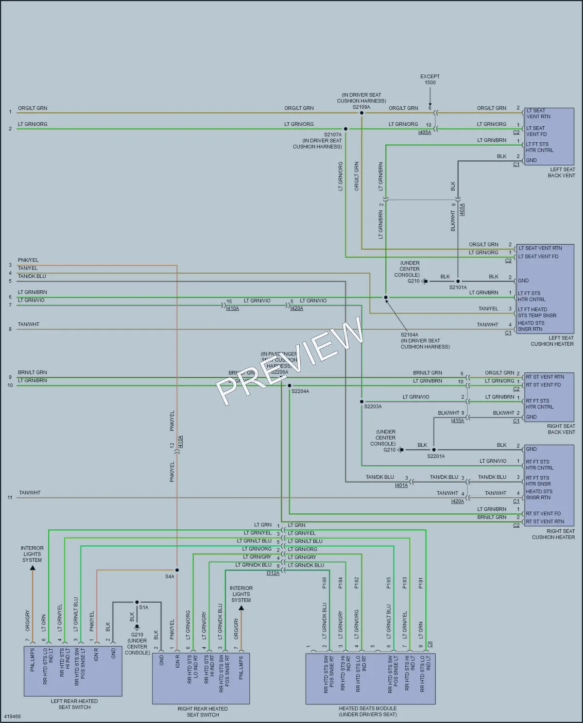2014 Ram 3500Pickup Power Seats wiring diagram preview