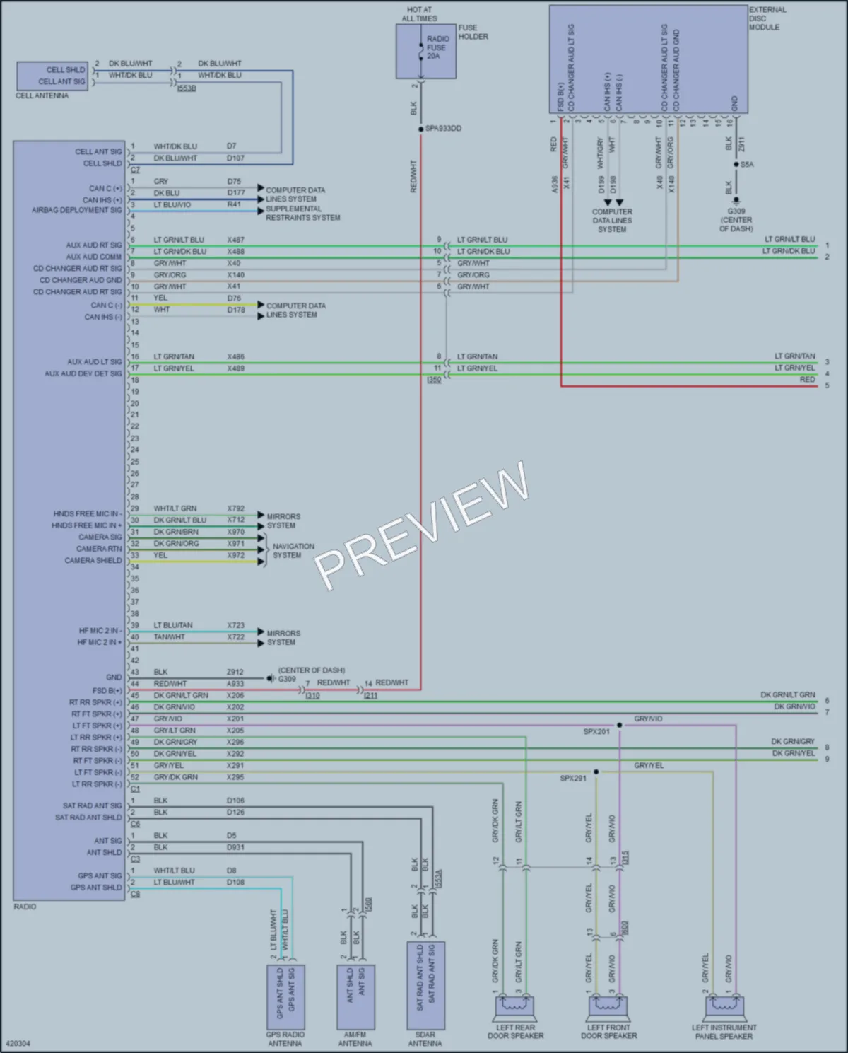 2014 Ram 3500Pickup Radio wiring diagram preview