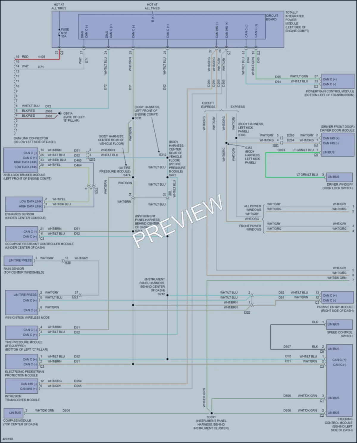 2014 Ram CV Computer Data Lines wiring diagram preview