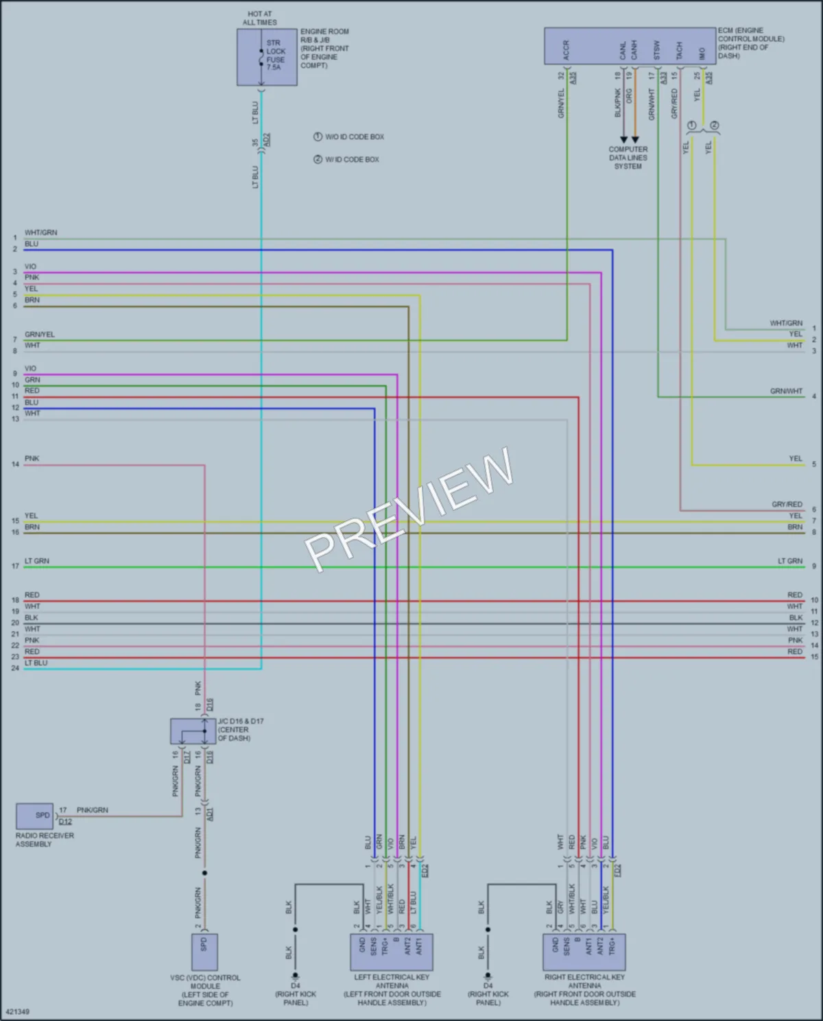 2014 Scion FRS Anti Theft wiring diagram preview