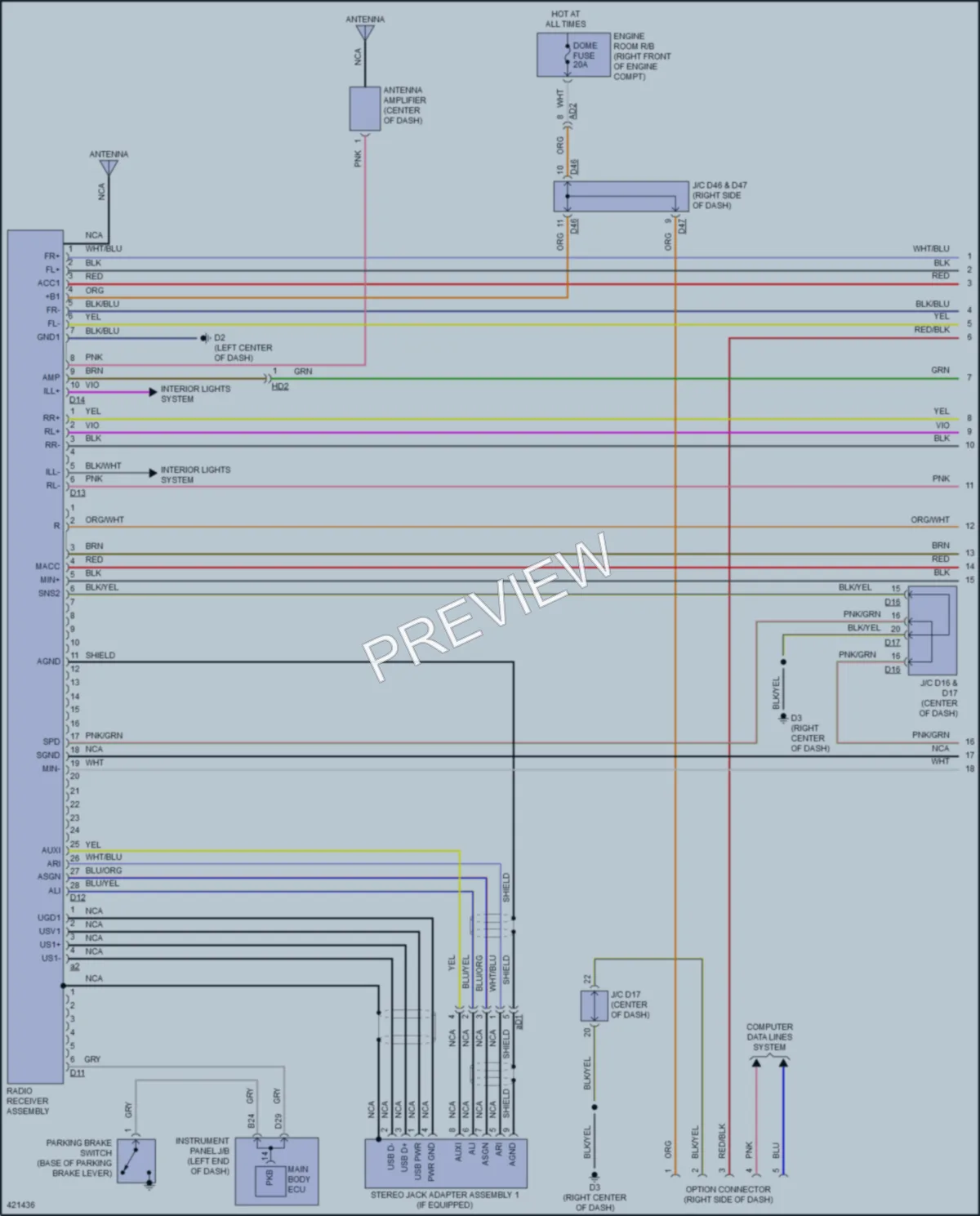 2014 Scion FRS Radio wiring diagram preview