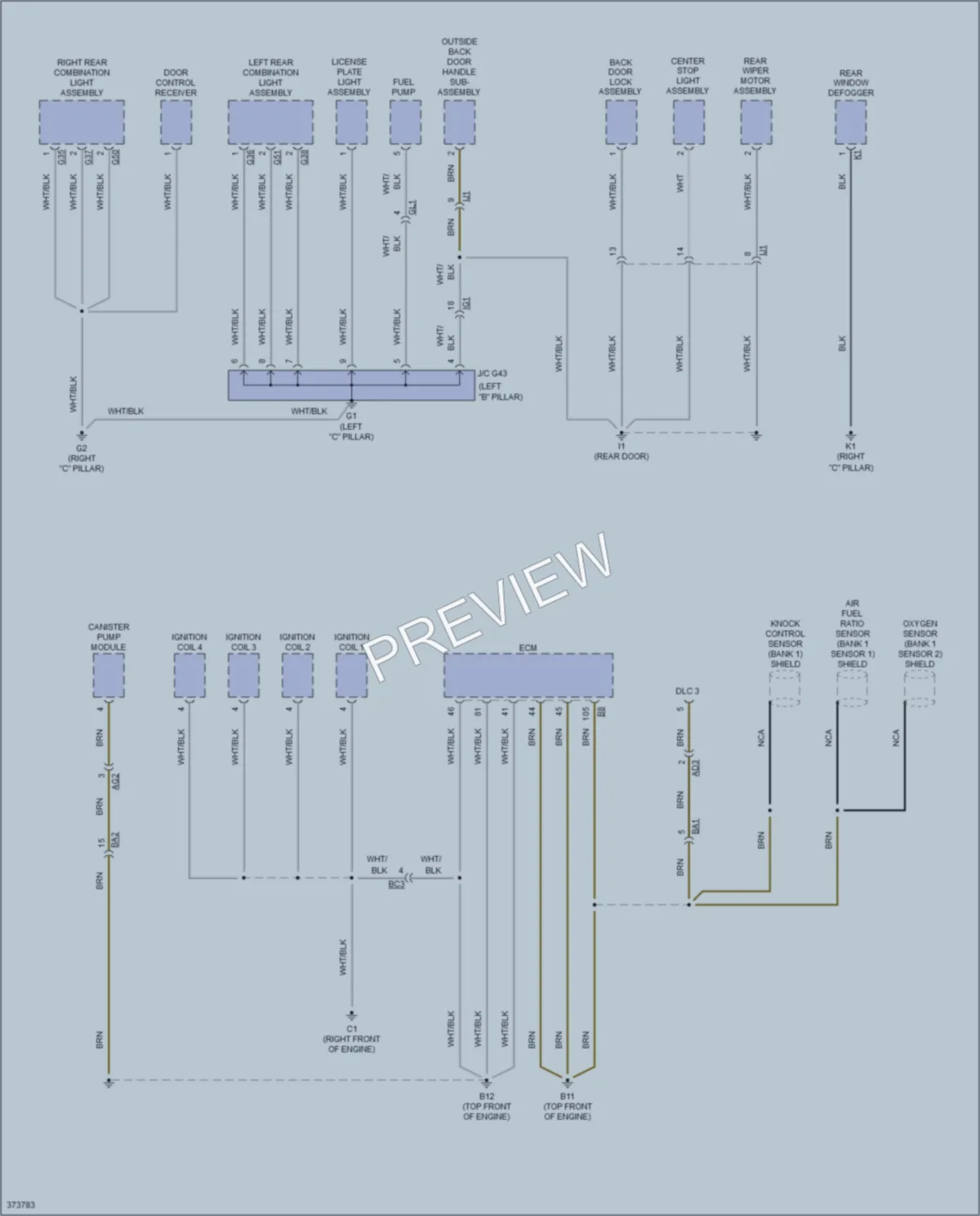 2014 Scion iQ Ground Distribution wiring diagram preview