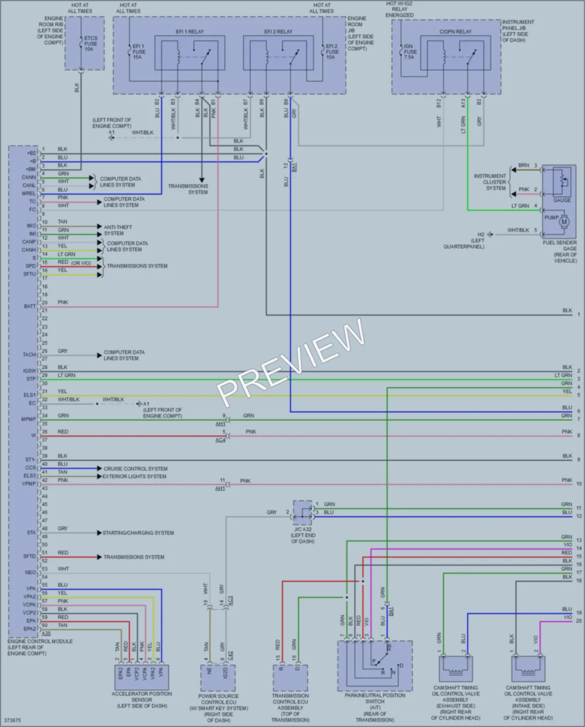 2014 Scion tC Engine Performance wiring diagram preview