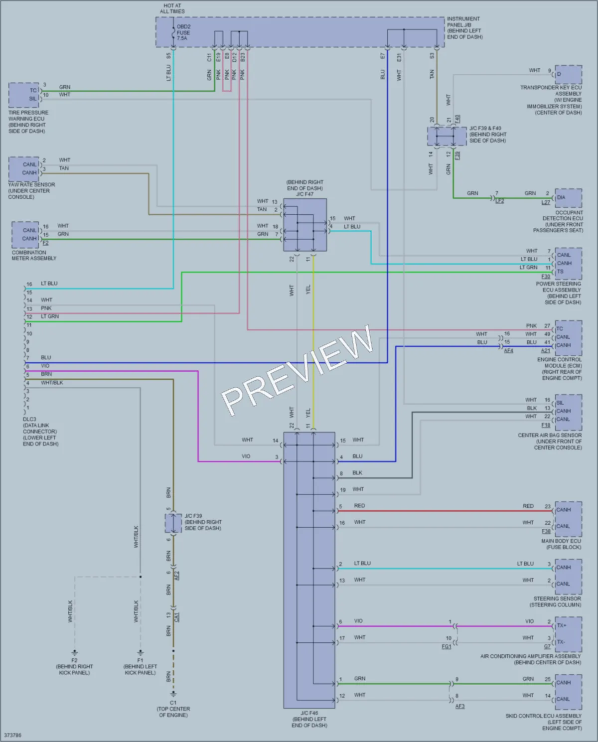 2014 Scion xD Computer Data Lines wiring diagram preview