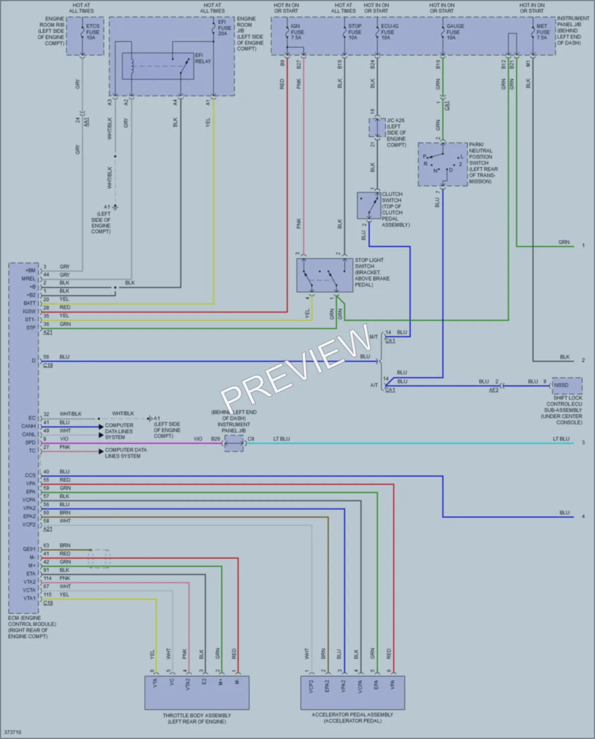 2014 Scion xD Cruise Control wiring diagram preview