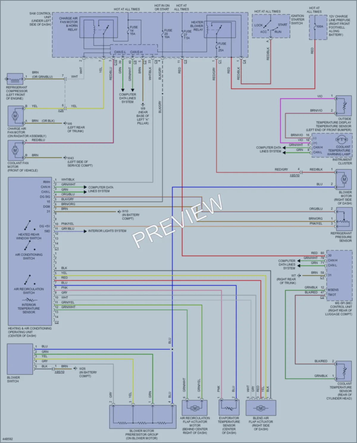 2014 Smart fortwo Air Conditioning wiring diagram preview