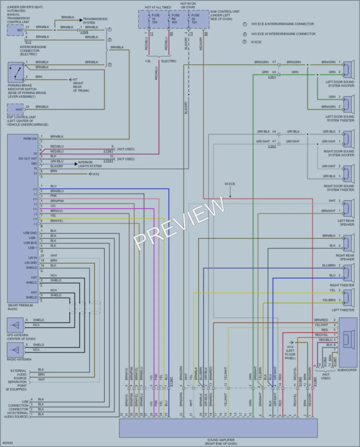 2014 Smart fortwoelectric Navigation wiring diagram preview
