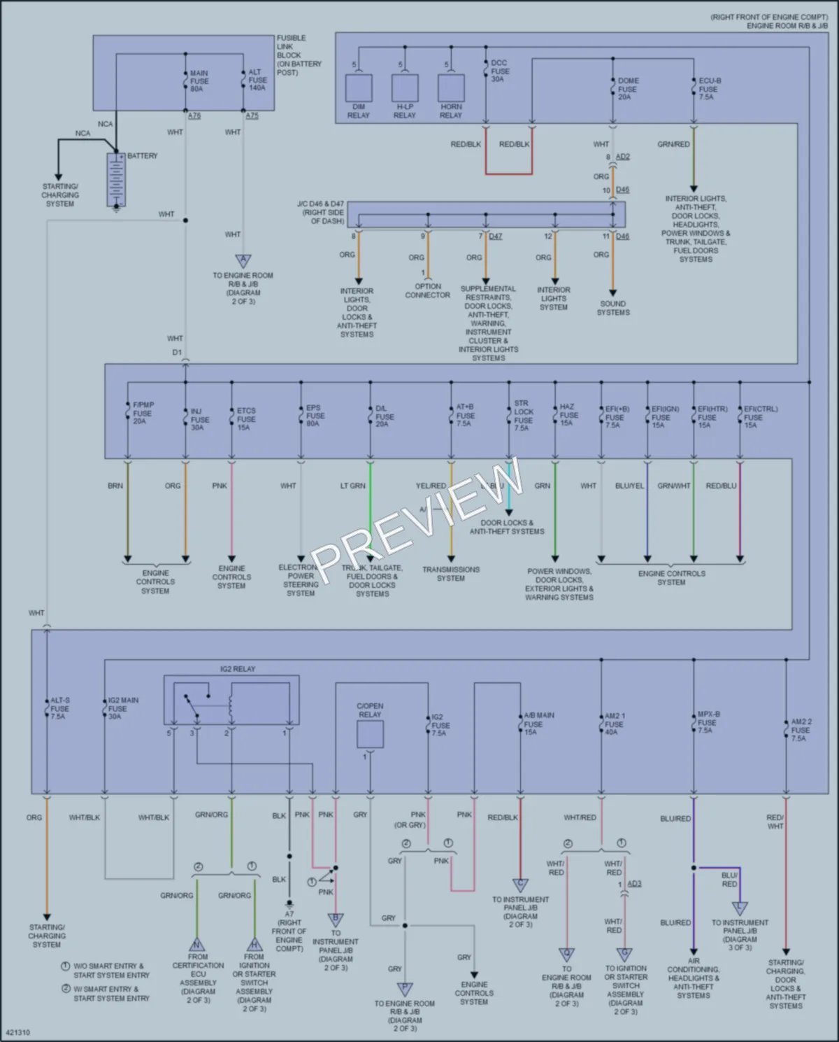 2014 Subaru BRZ Power Distribution wiring diagram preview
