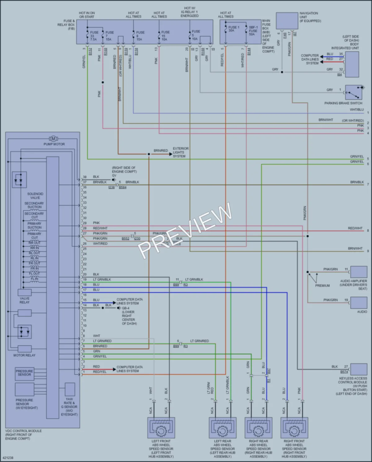 2014 Subaru Forester Anti Lock Brakes wiring diagram preview