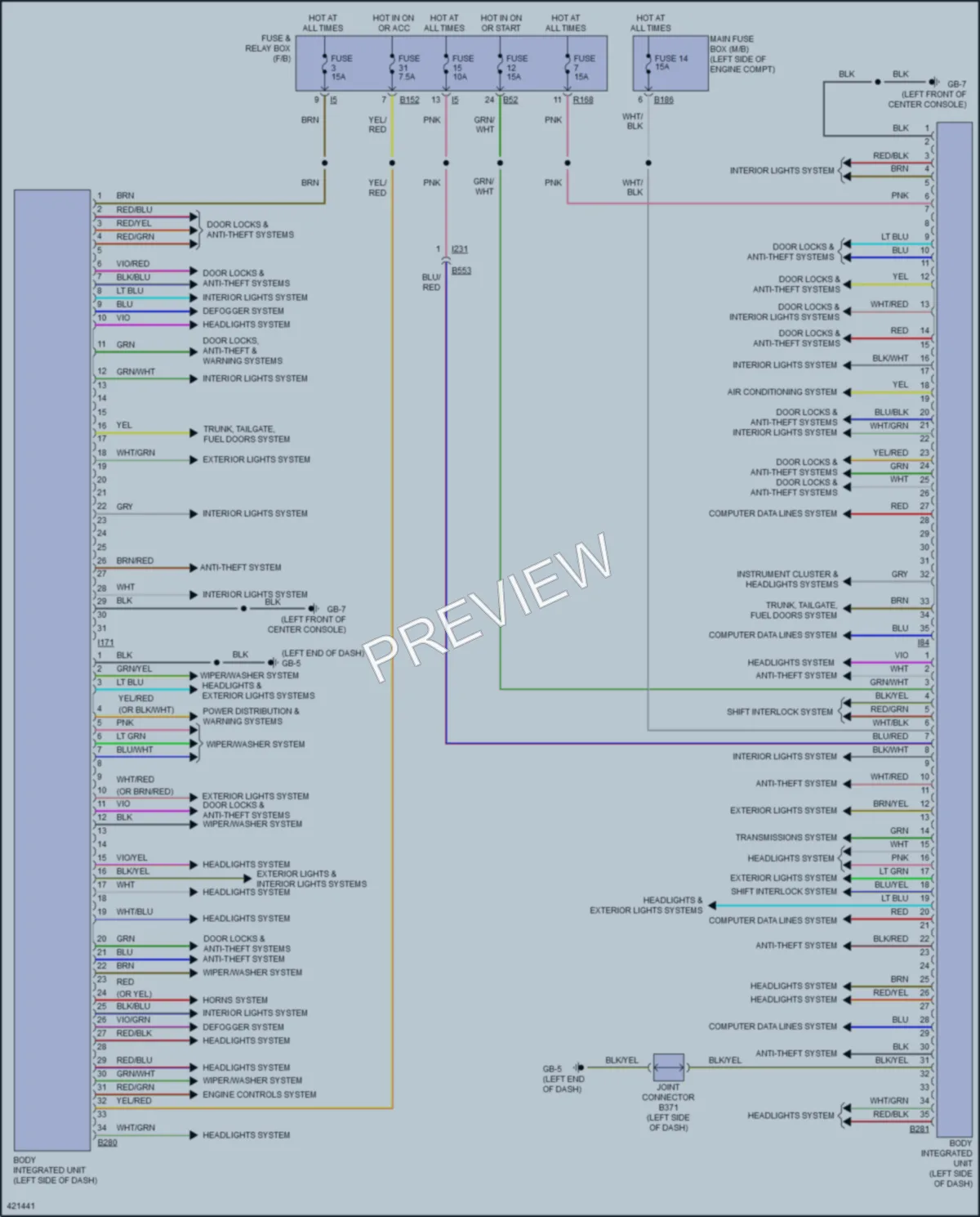 2014 Subaru Forester Body Control Modules wiring diagram preview