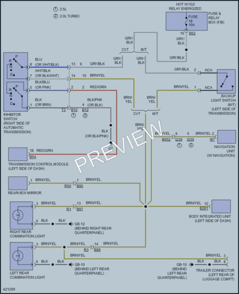 2014 Subaru Forester Exterior Lights wiring diagram preview