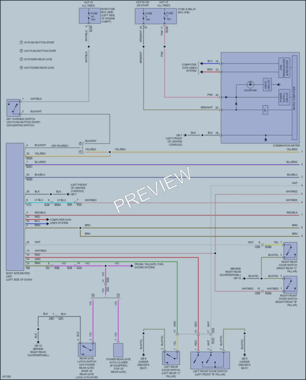 2014 Subaru Forester Interior Lights wiring diagram preview