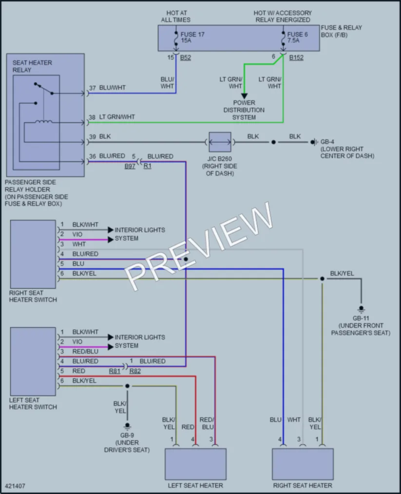 2014 Subaru Forester Power Seats wiring diagram preview