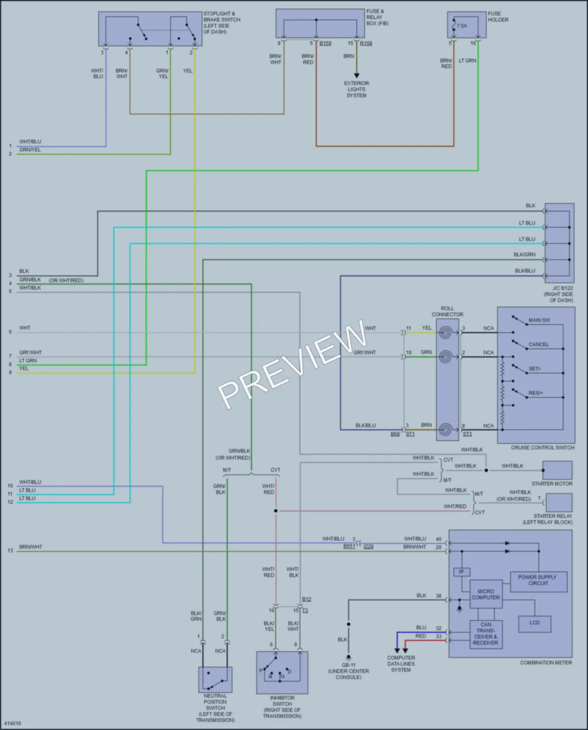 2014 Subaru Impreza Cruise Control wiring diagram preview