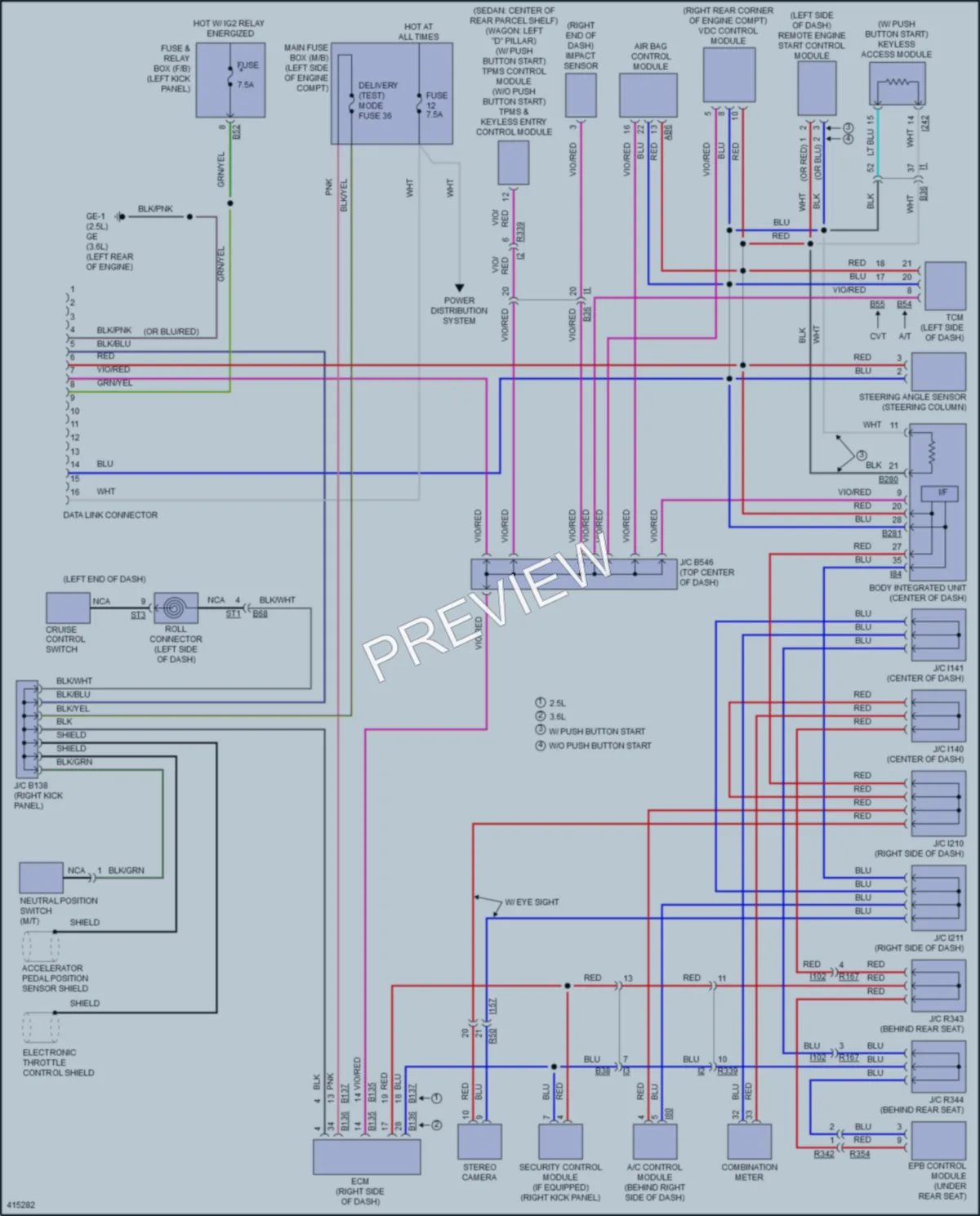 2014 Subaru Legacy Computer Data Lines wiring diagram preview