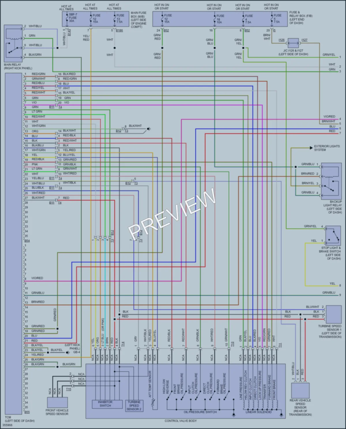 2014 Subaru Tribeca Transmission wiring diagram preview