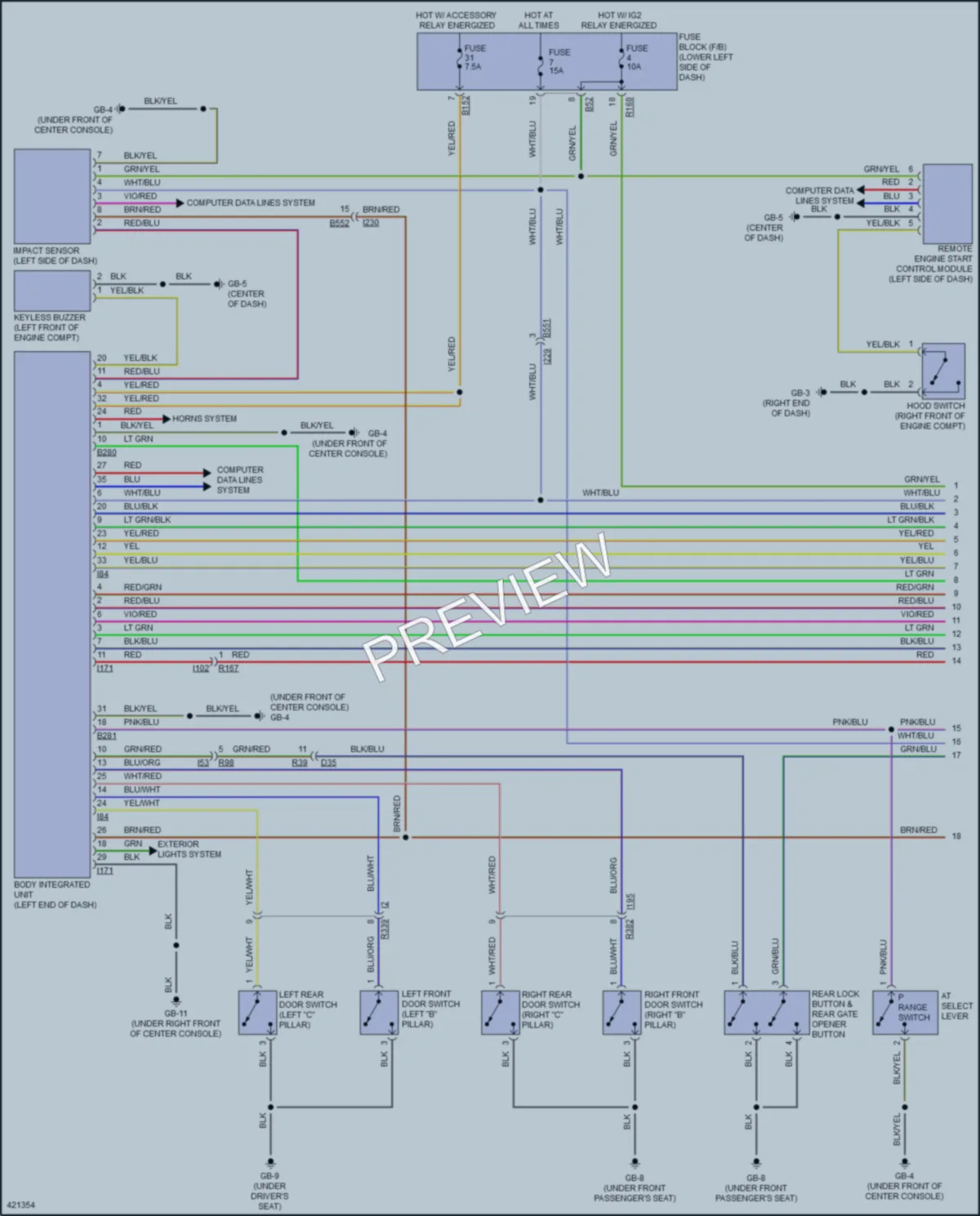 2014 Subaru XVCrosstrek Anti Theft wiring diagram preview