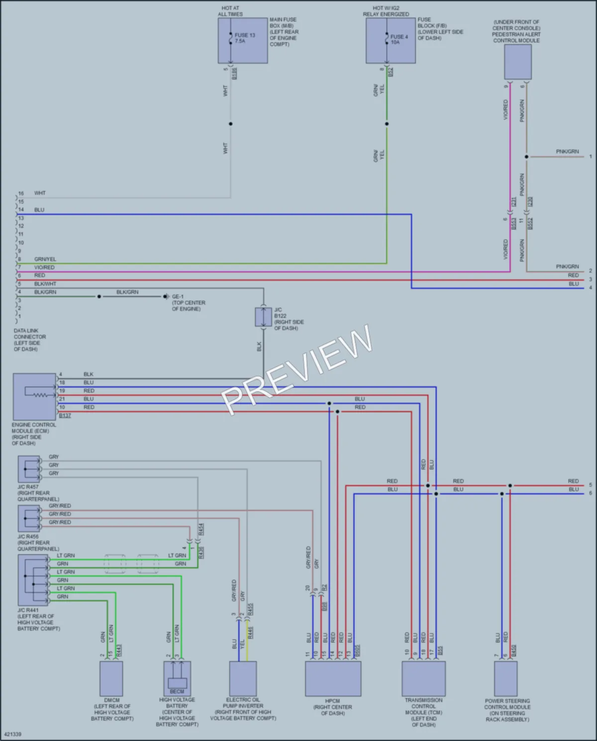 2014 Subaru XVCrosstrekHybrid Computer Data Lines wiring diagram preview