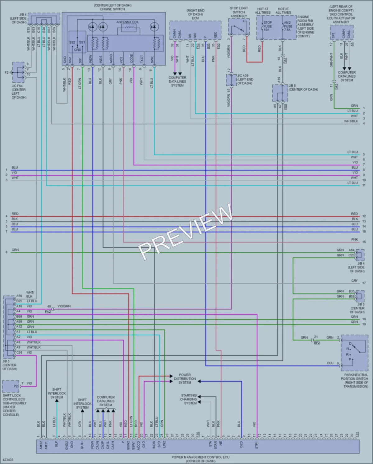 2014 Toyota 4Runner Anti Theft wiring diagram preview