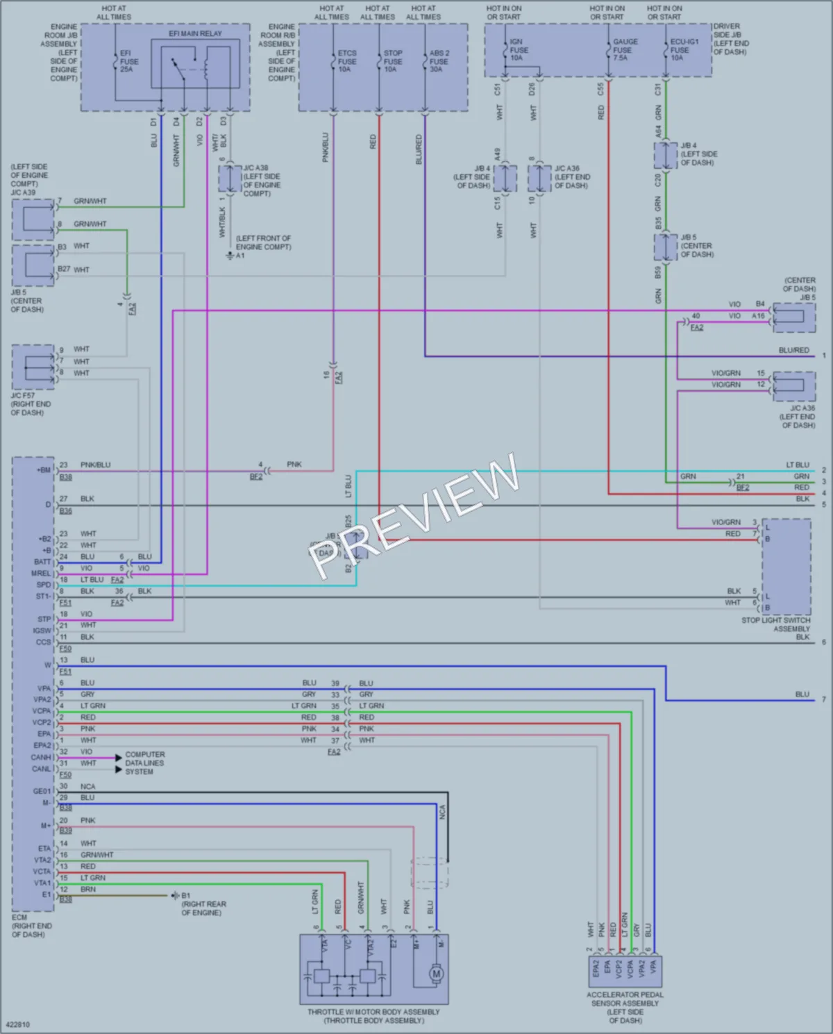 2014 Toyota 4Runner Cruise Control wiring diagram preview