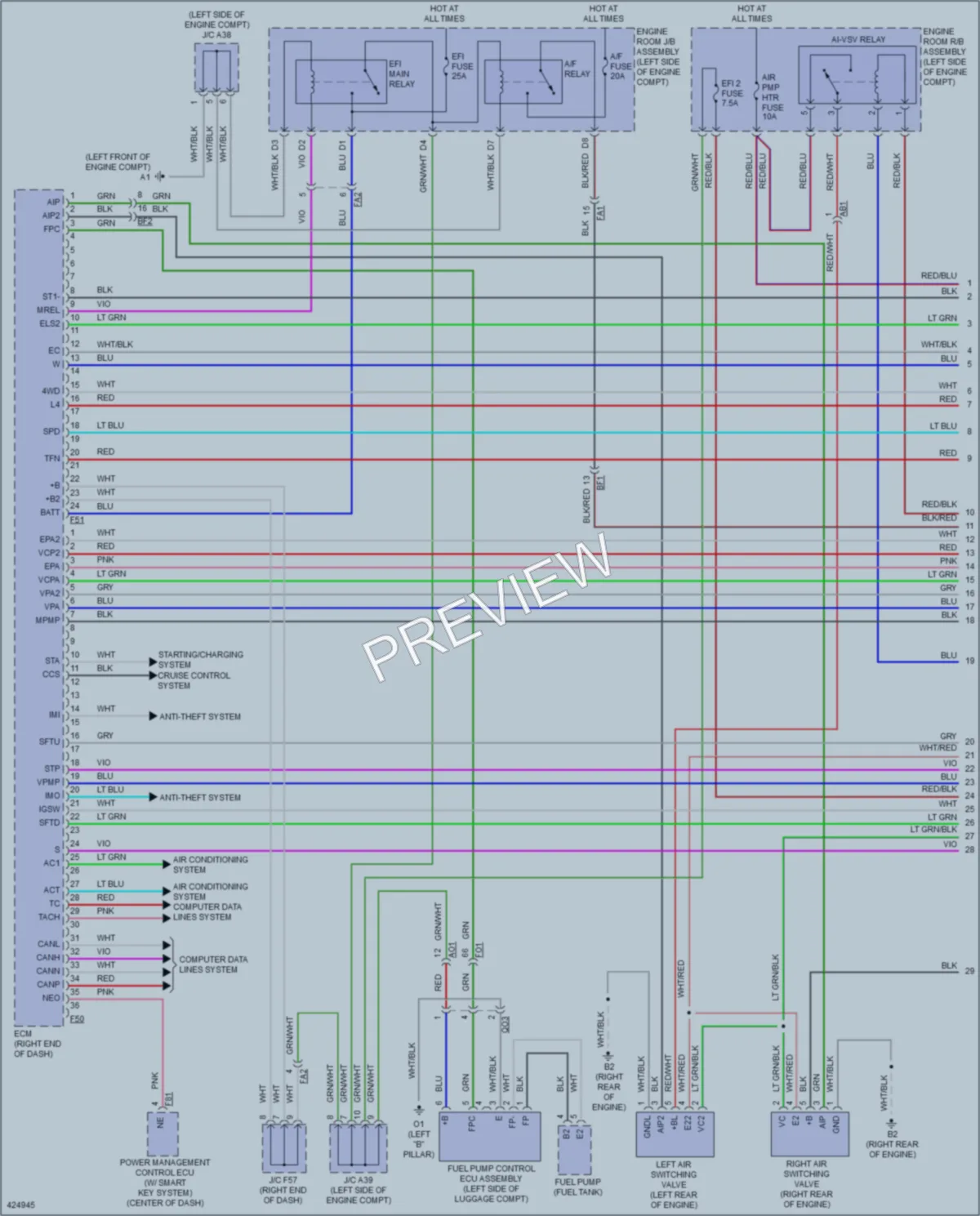 2014 Toyota 4Runner Engine Performance wiring diagram preview