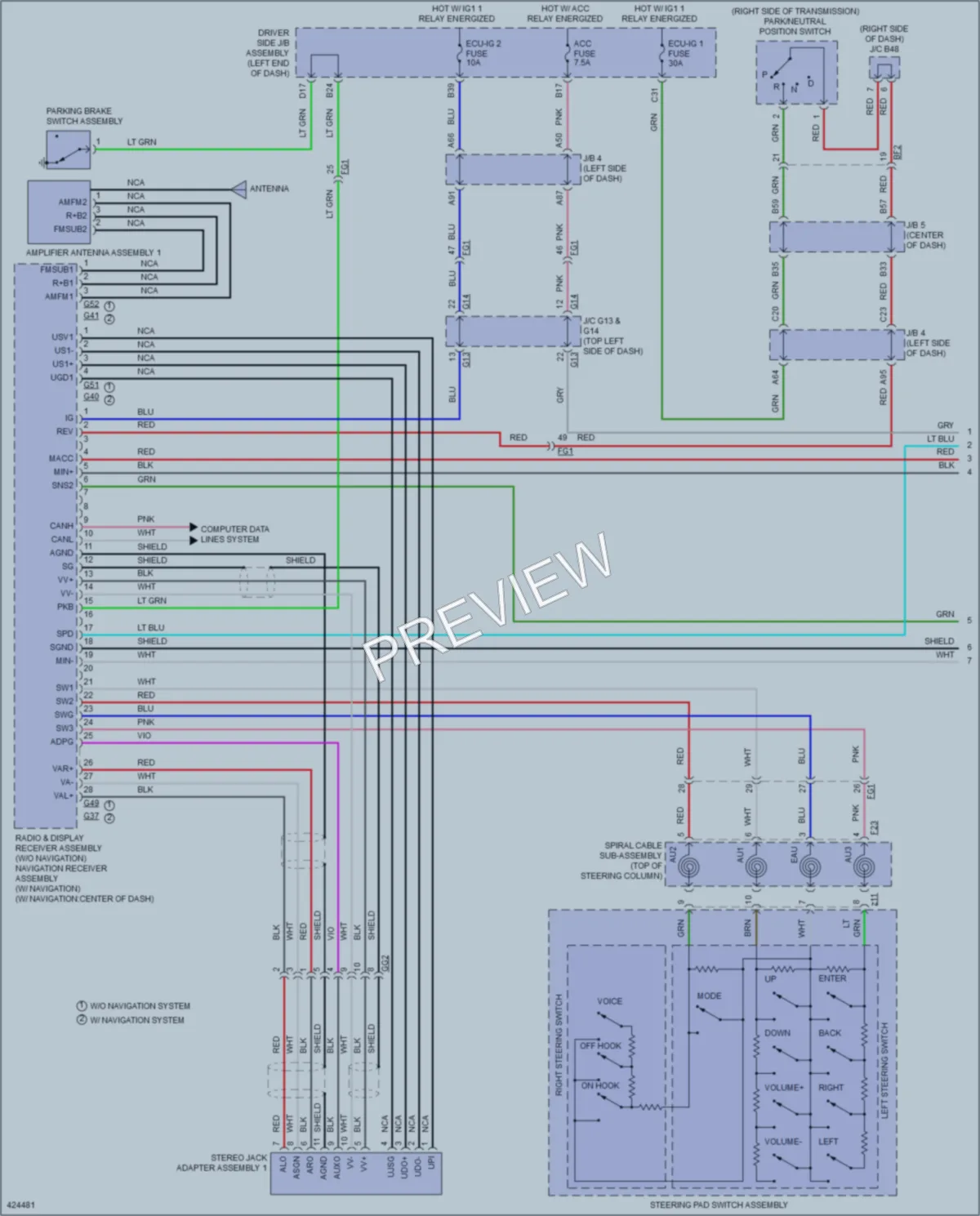 2014 Toyota 4Runner Navigation wiring diagram preview