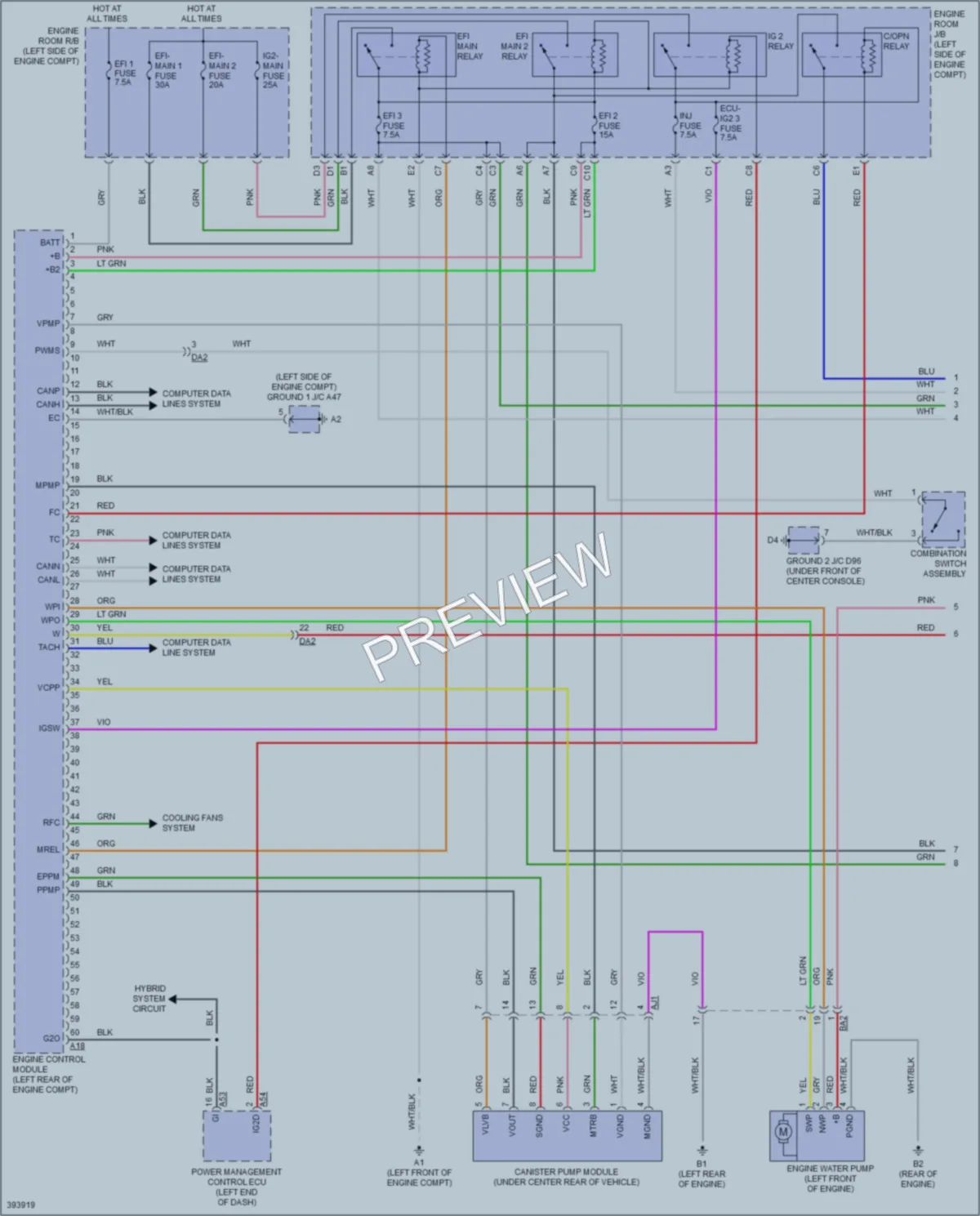 2014 Toyota Avalon Engine Performance wiring diagram preview