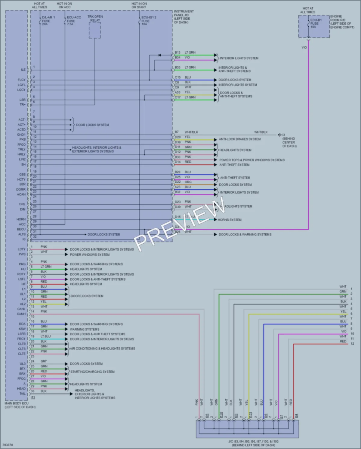2014 Toyota Camry Body Control Modules wiring diagram preview