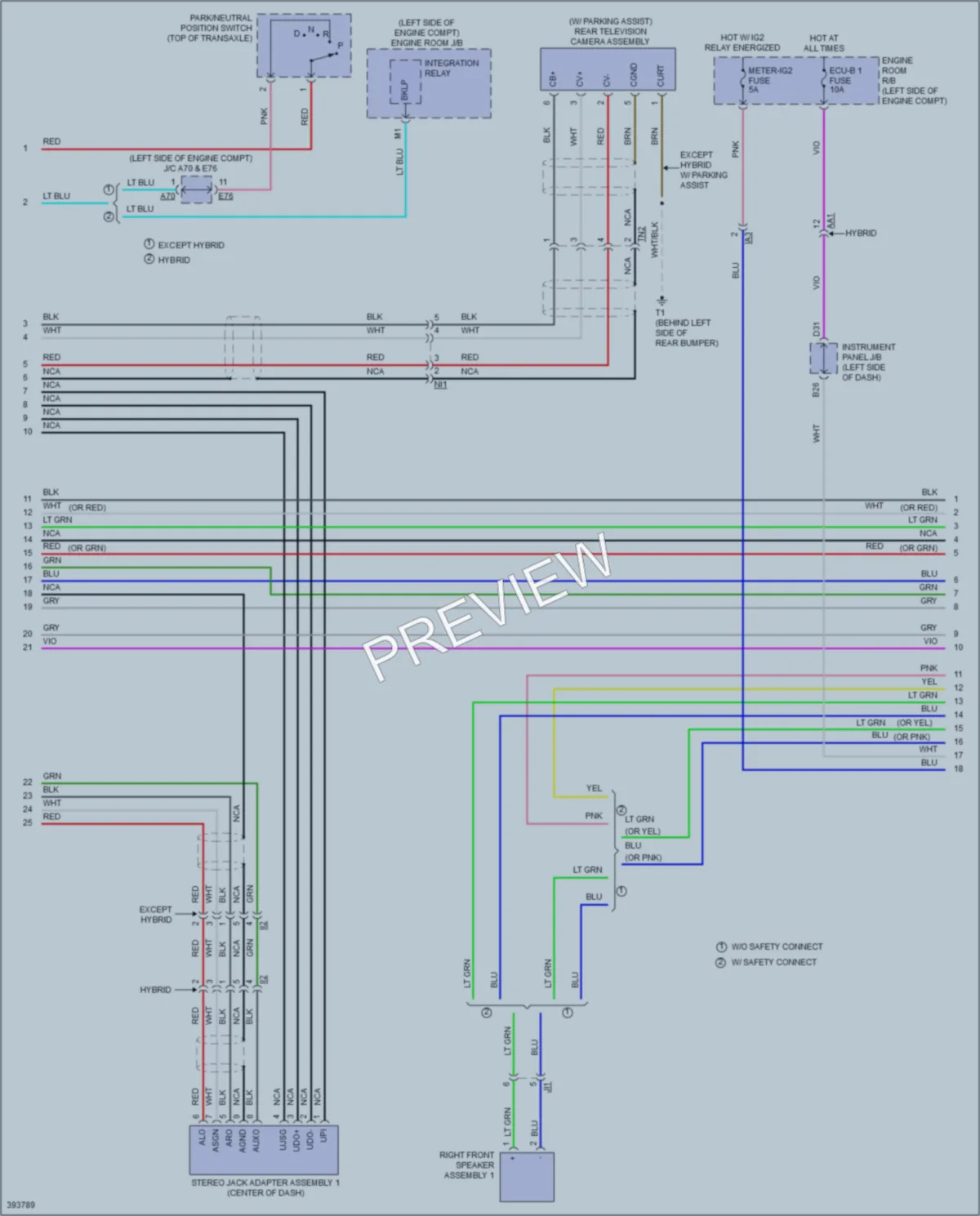 2014 Toyota Camry Navigation wiring diagram preview