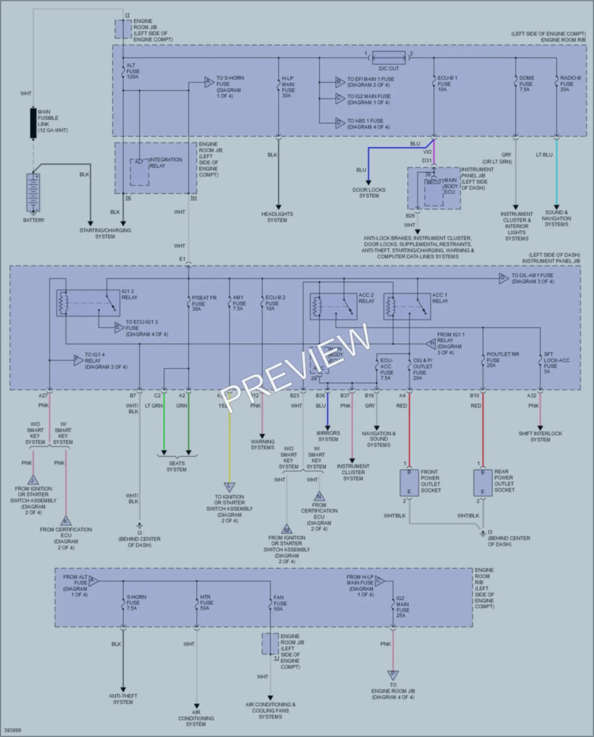 2014 Toyota Camry Power Distribution wiring diagram preview