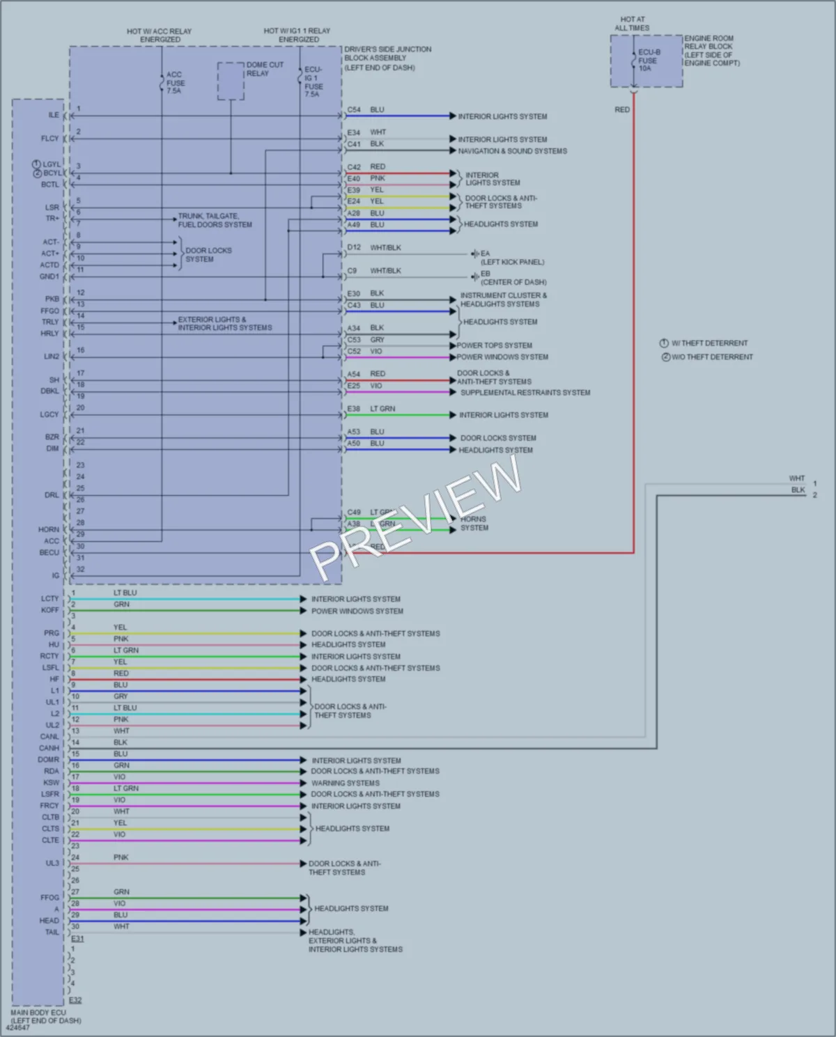 2014 Toyota Corolla Body Control Modules wiring diagram preview