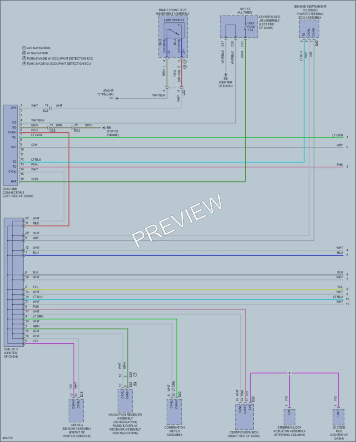 2014 Toyota Corolla Computer Data Lines wiring diagram preview