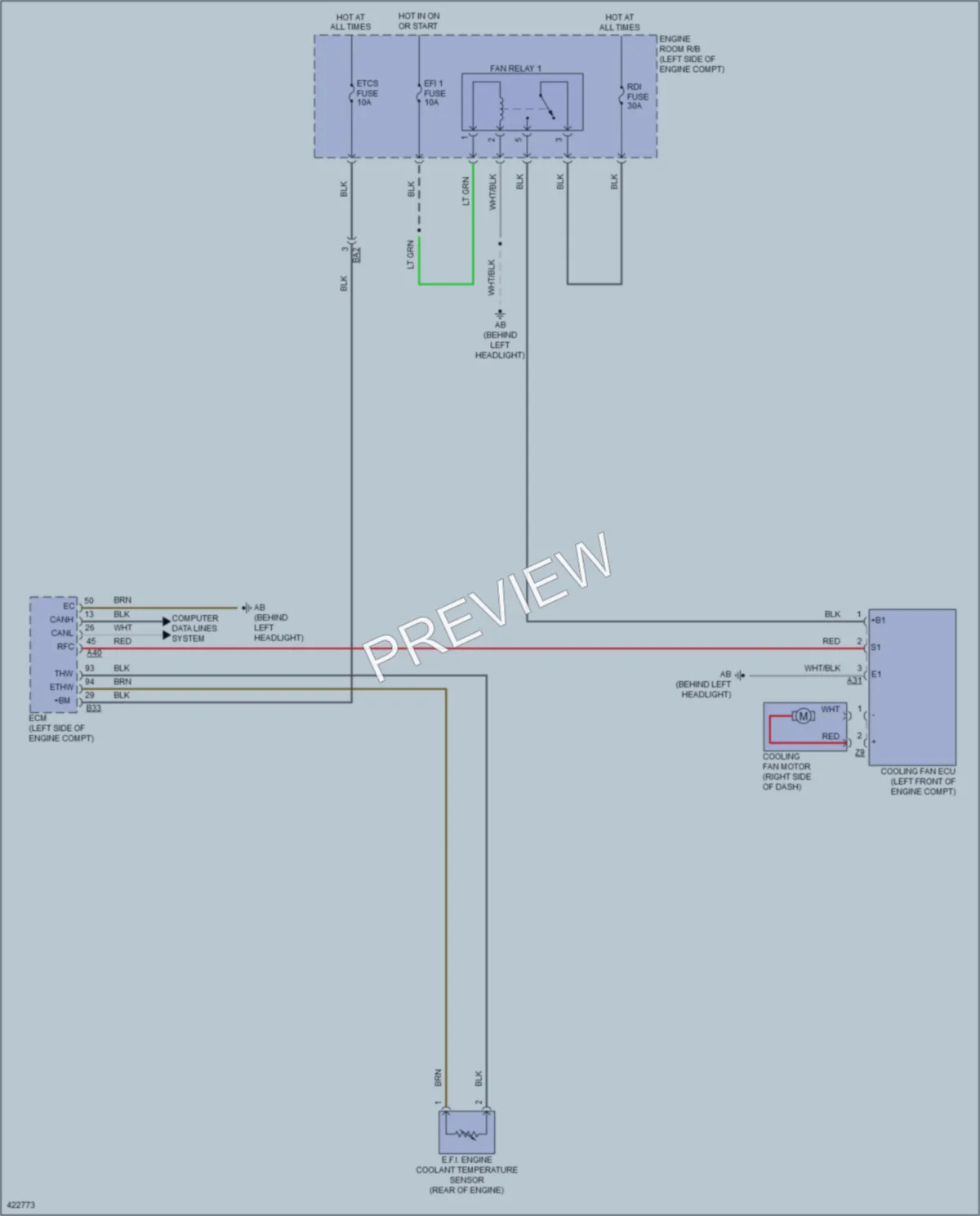 2014 Toyota Corolla Cooling Fan wiring diagram preview