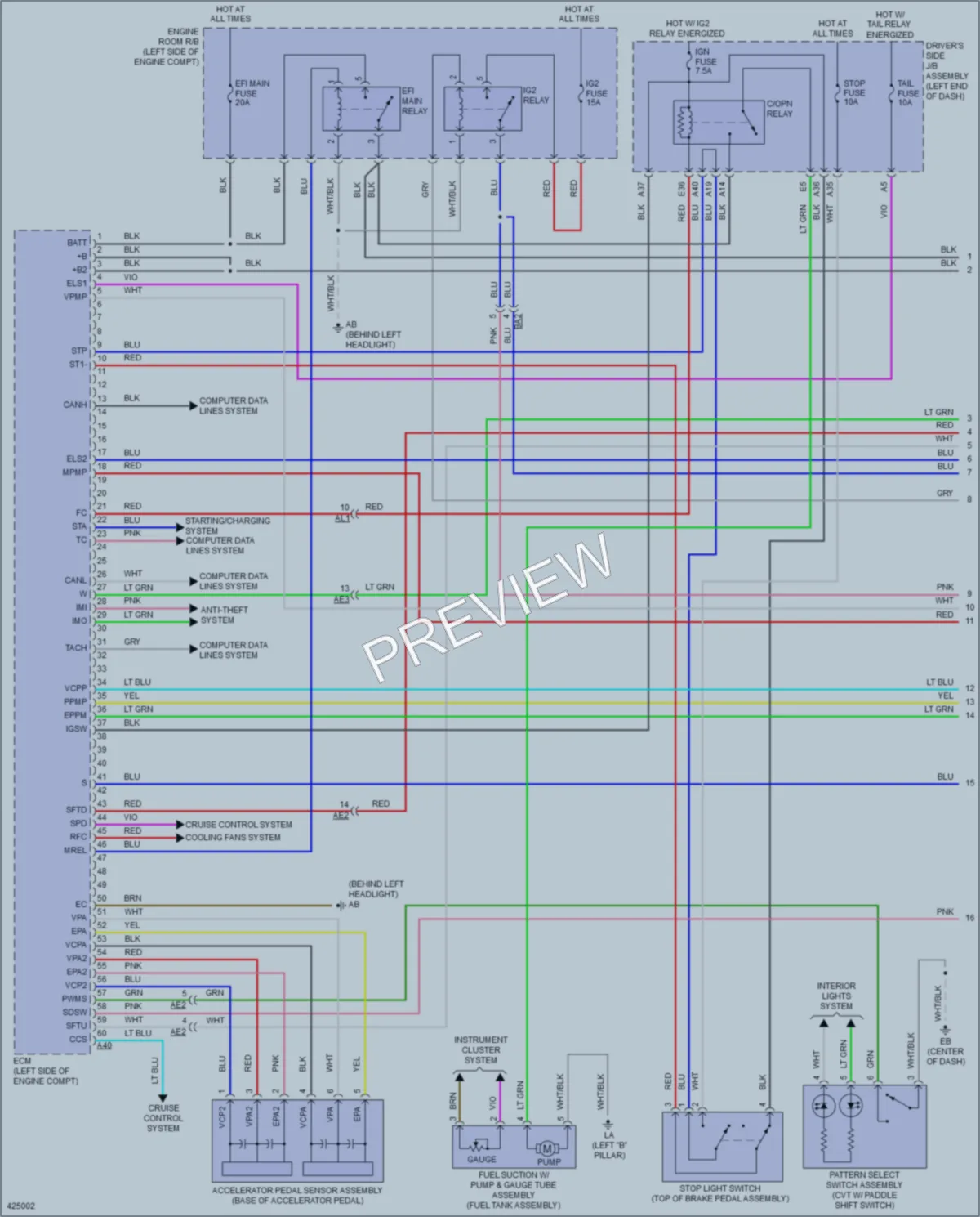 2014 Toyota Corolla Engine Performance wiring diagram preview