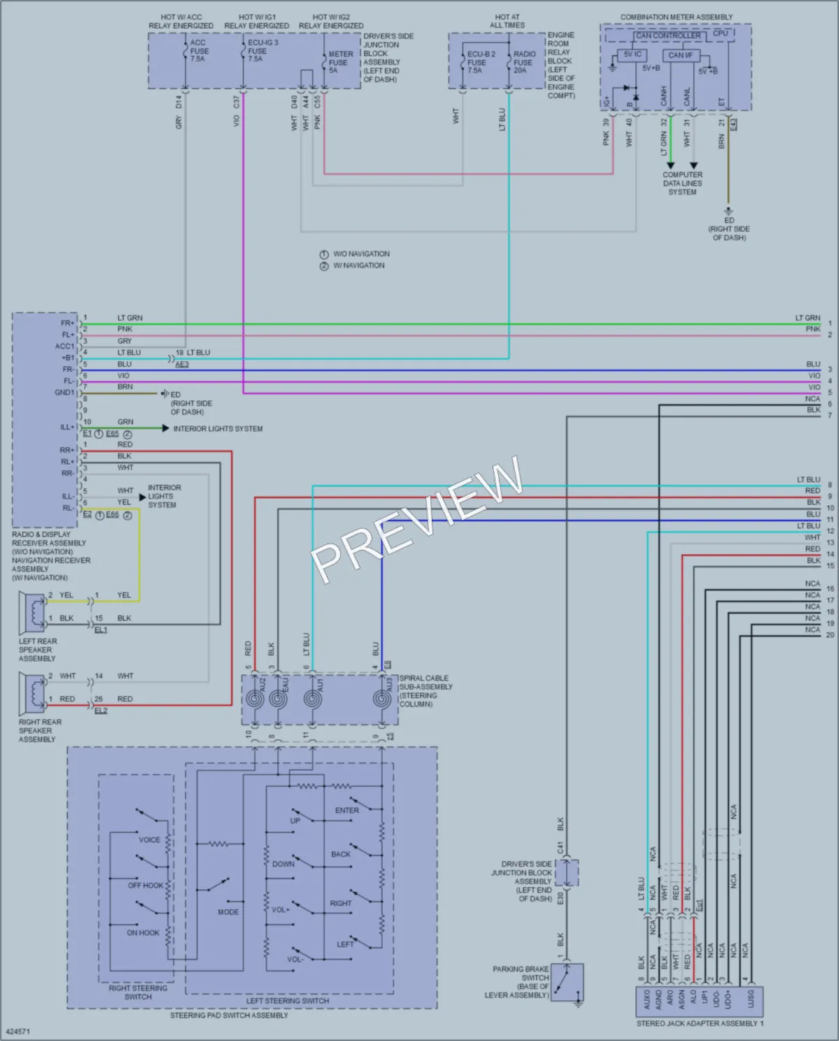 2014 Toyota Corolla Radio wiring diagram preview