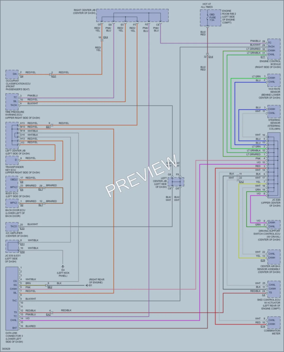 2014 Toyota FJCruiser Computer Data Lines wiring diagram preview