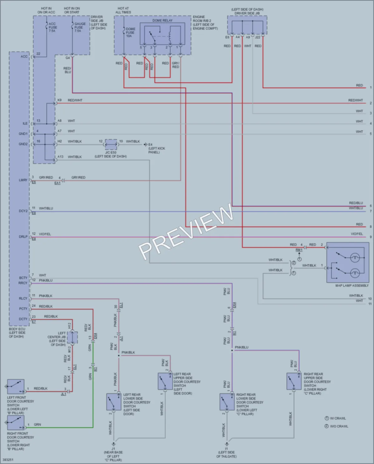 2014 Toyota FJCruiser Interior Lights wiring diagram preview