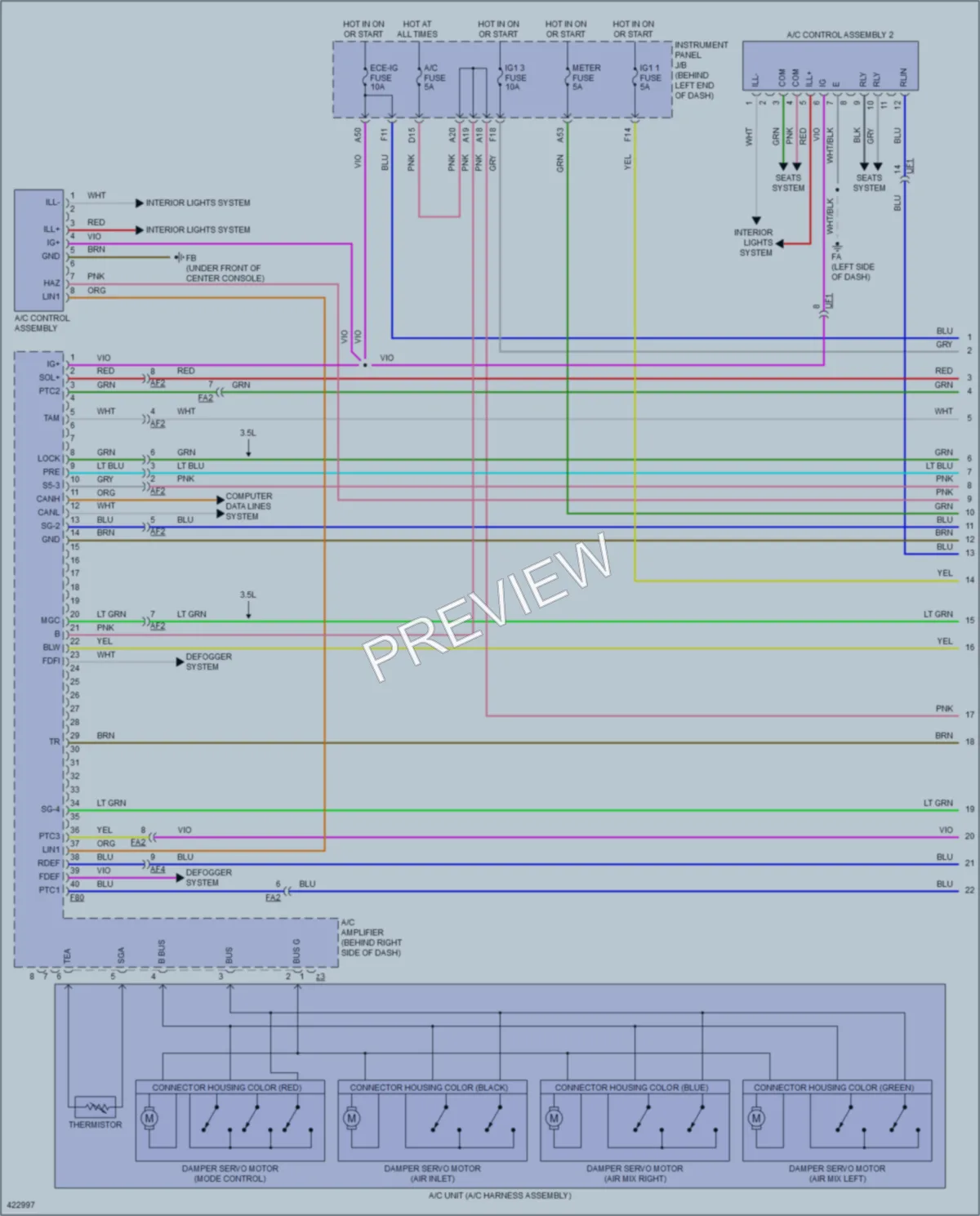 2014 Toyota HighlanderHybrid Air Conditioning wiring diagram preview