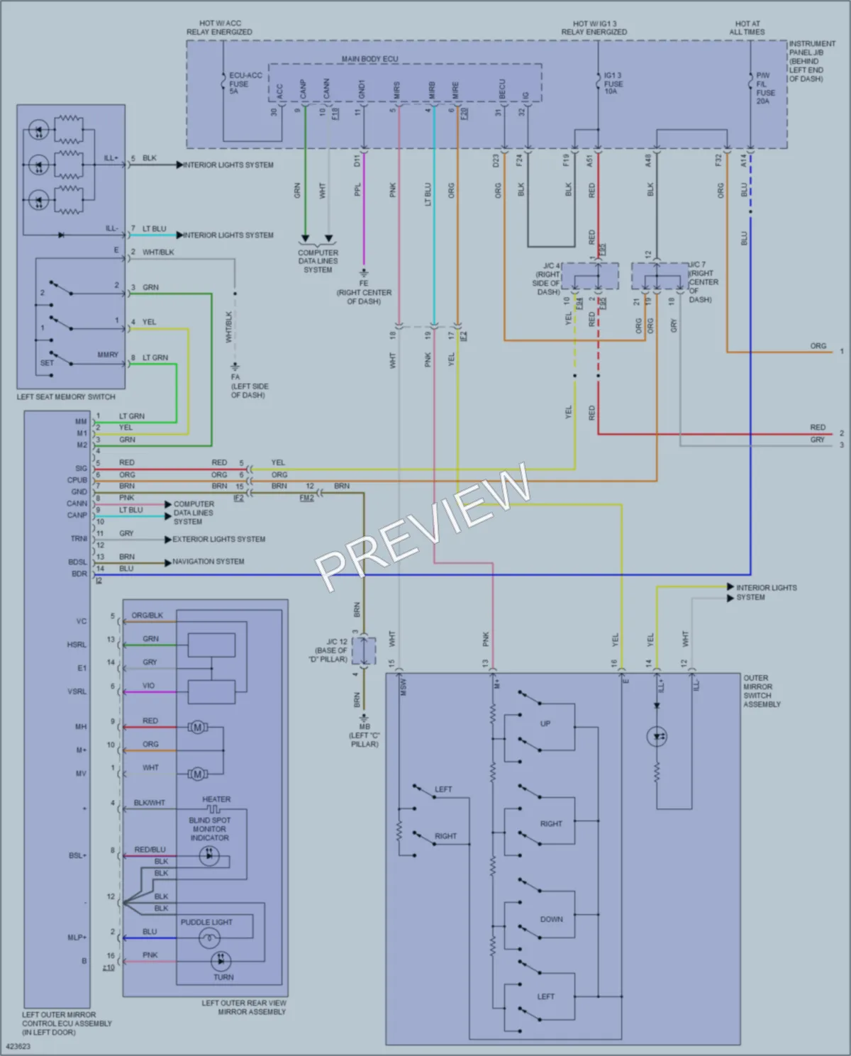 2014 Toyota HighlanderHybrid Memory Systems wiring diagram preview