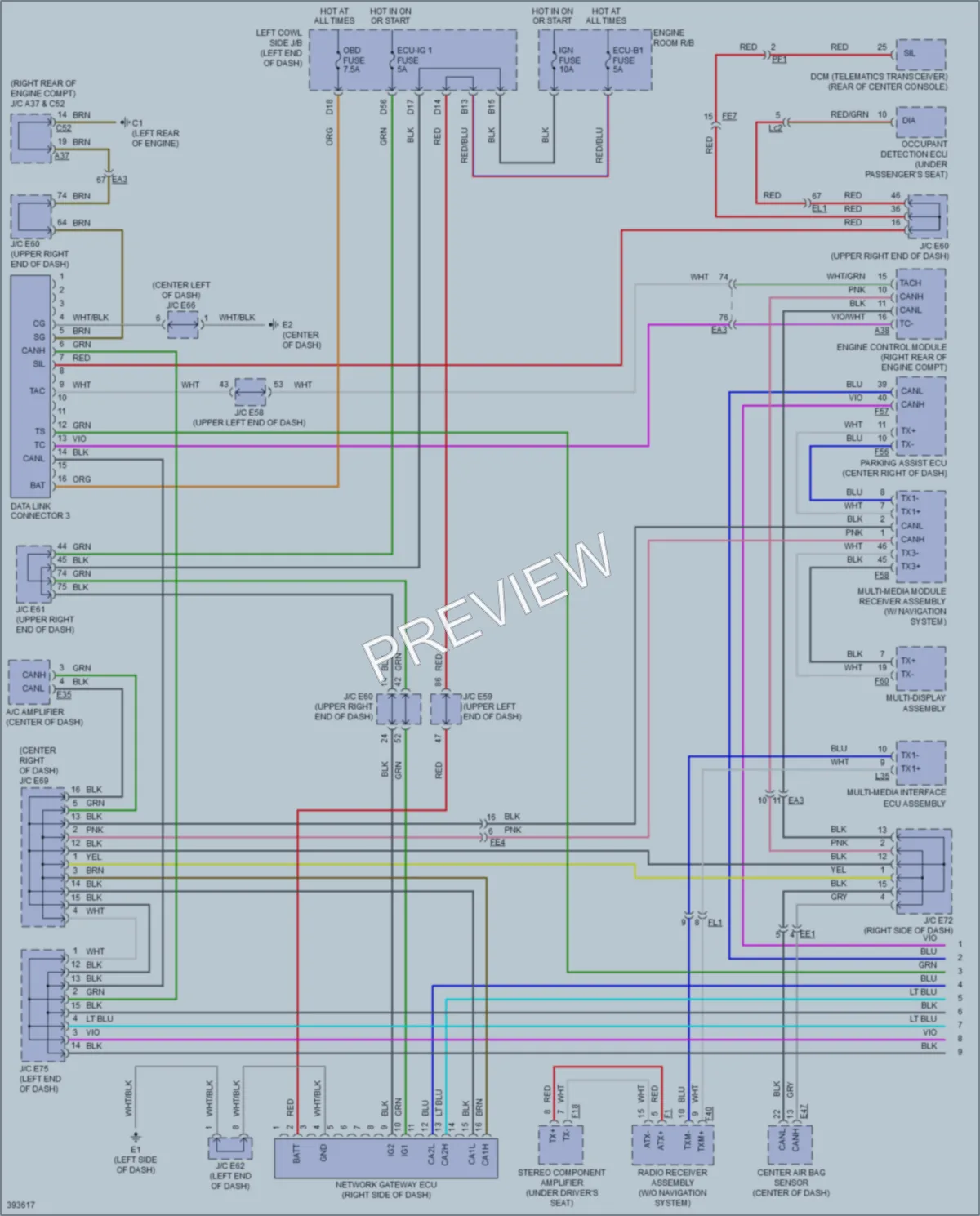 2014 Toyota LandCruiser Computer Data Lines wiring diagram preview