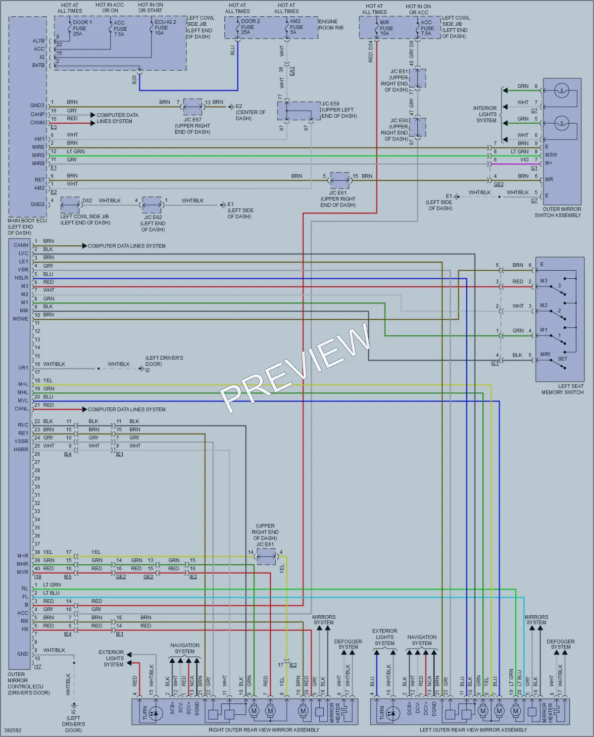 2014 Toyota LandCruiser Memory Systems wiring diagram preview